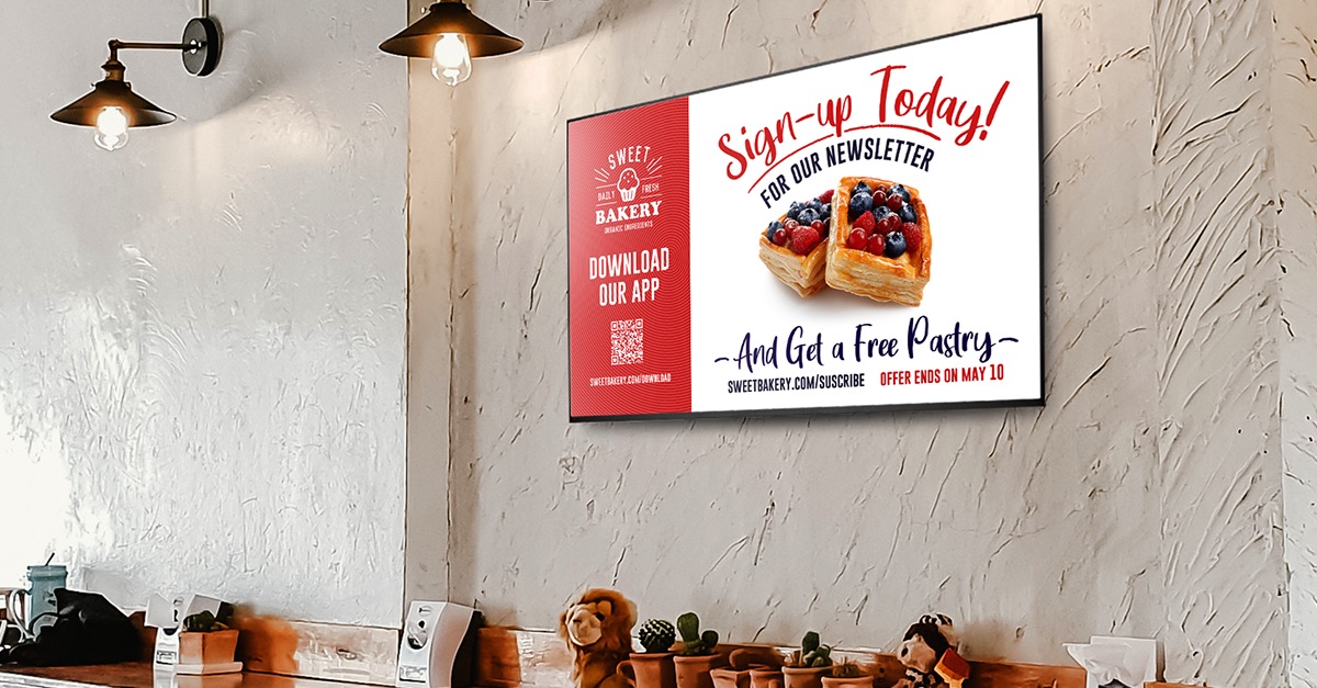 Indoor Digital Signage for restaurants