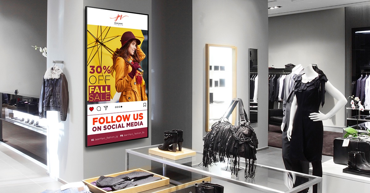 Indoor Digital Signage in shopping centers