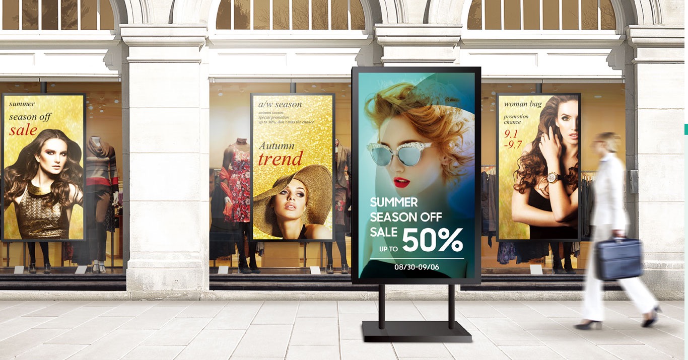 Window Digital Signage FOR shopping mall