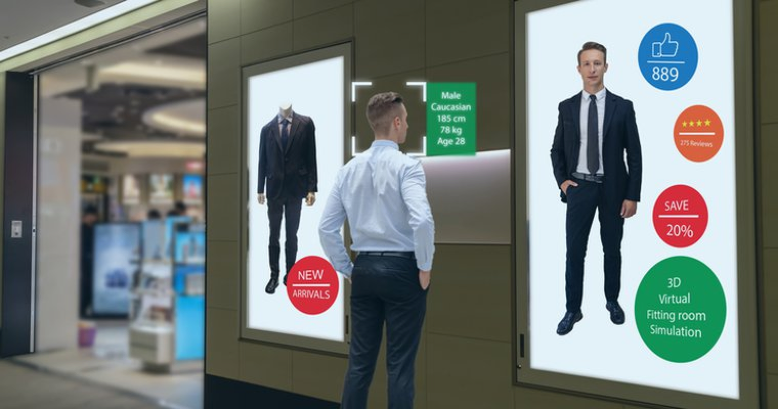 Window Digital Signage for clothes