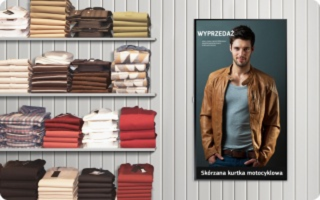 Retail Digital Signage in cloth store