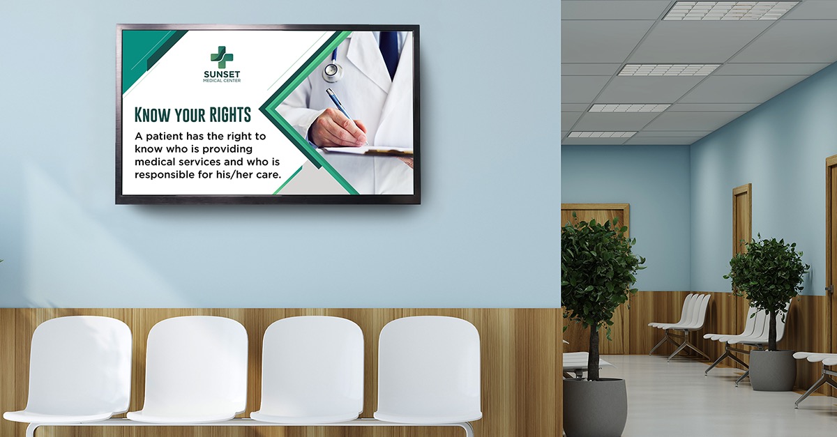 Hospital Digital Signage wall -mounted