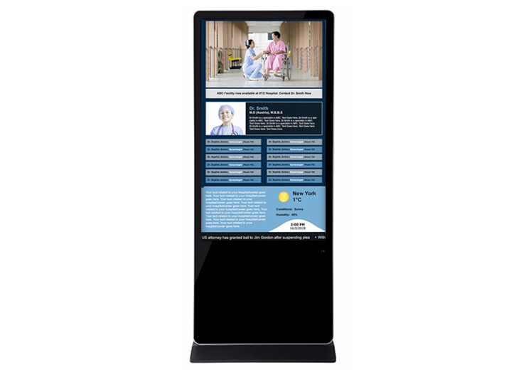 Touchscreen Freestanding Digital Signage for Hospitals