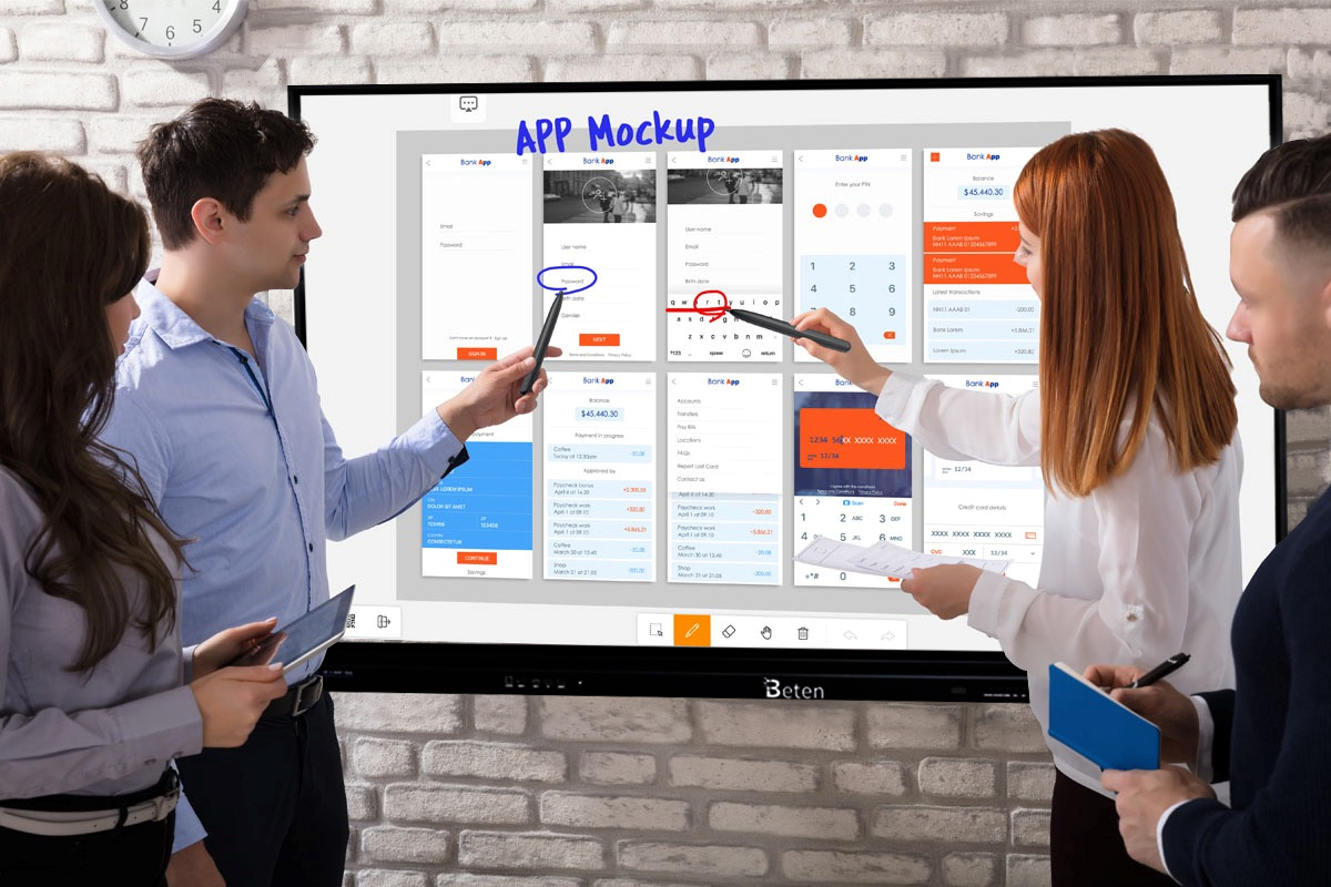 Interactive flat panel for conference